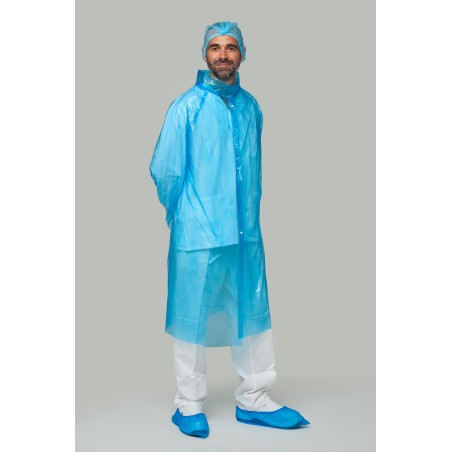 BATA DE POLIETILENO 100% LDPE ESPESOR 0,02MM GALGA 80 AZUL