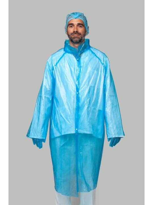 BATA DE POLIETILENO 100% LDPE ESPESOR 0,02MM GALGA 80 AZUL