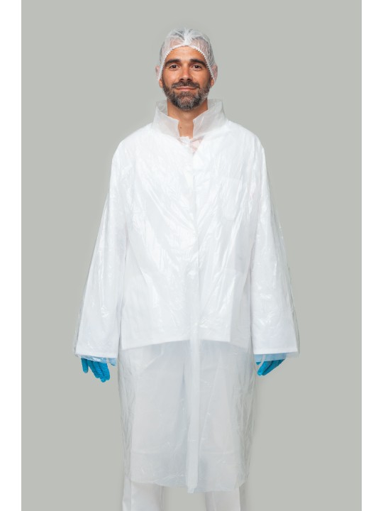 BATA DE POLIETILENO 100% LDPE ESPESOR 0,02MM GALGA 80 BLANCA